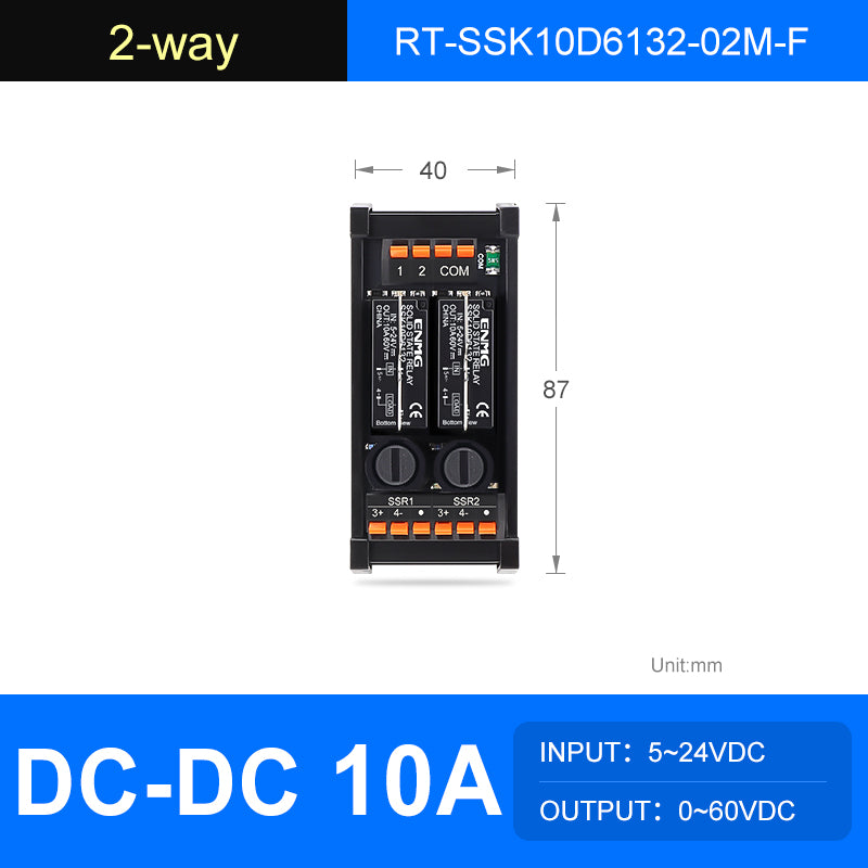 ENMG Solid State Relay Module RT-SSK-Screw , 2/4/6/8/10/12/16-Way, 5-24V