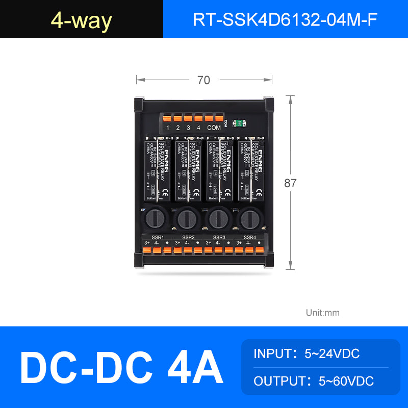 ENMG Solid State Relay Module RT-SSK-Screw , 2/4/6/8/10/12/16-Way, 5-24V