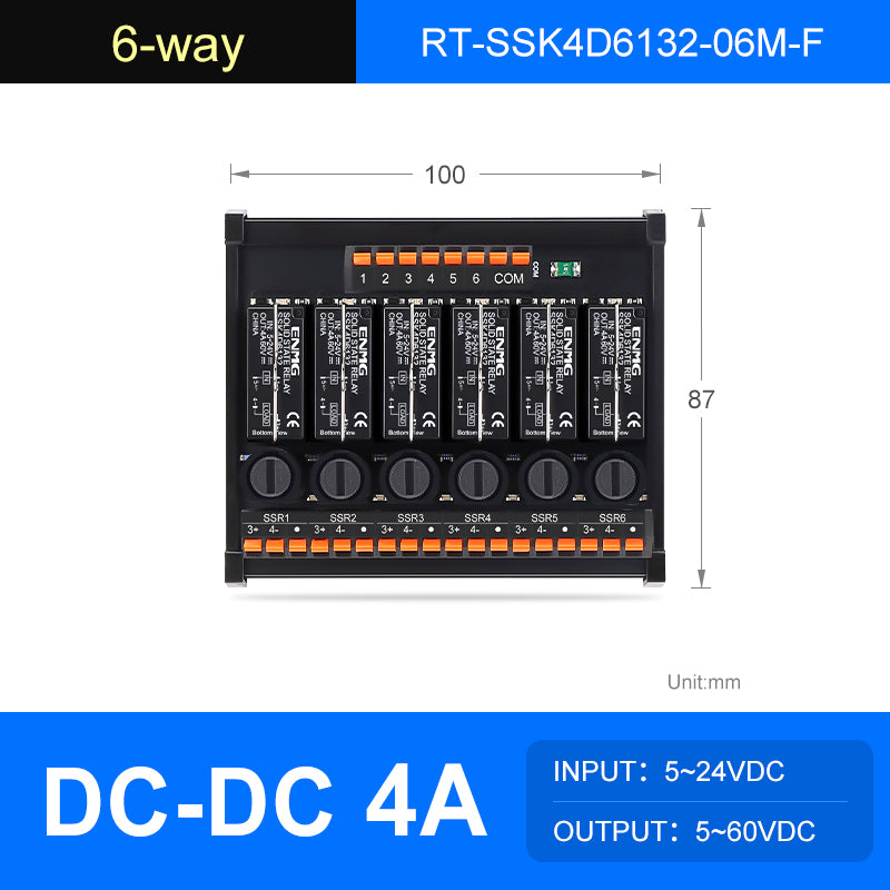 ENMG Solid State Relay Module RT-SSK-Screw , 2/4/6/8/10/12/16-Way, 5-24V