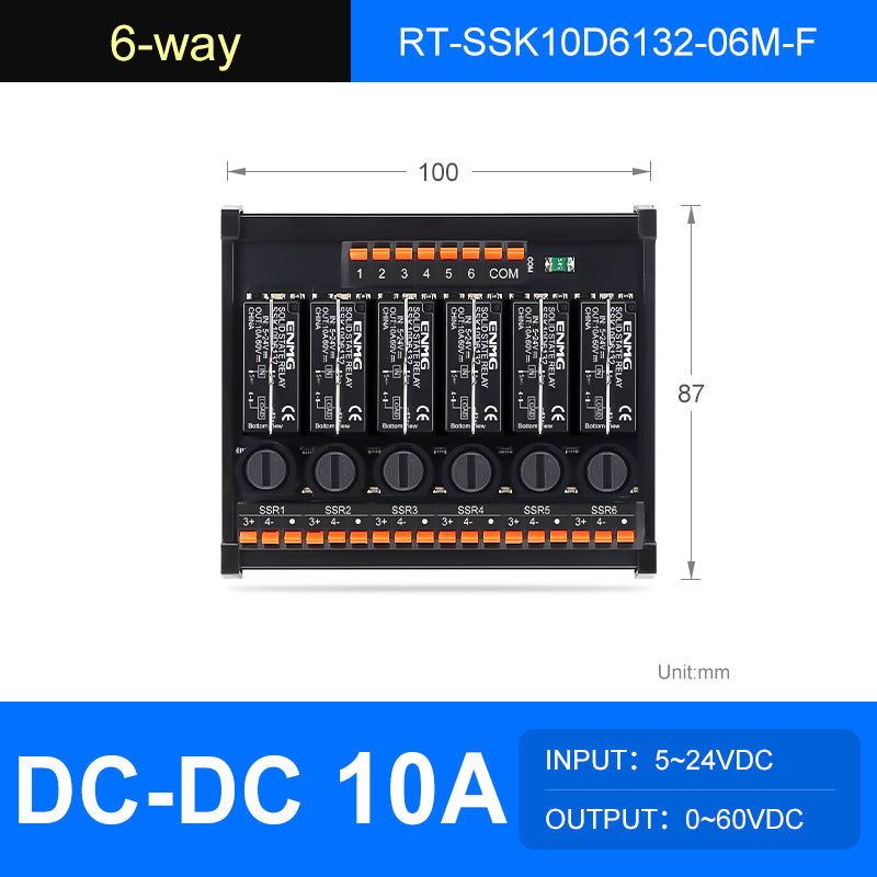 ENMG  Solid State Relay Module RT-SSK-Screw , 2/4/6/8/10/12/16-Way, 5-24V