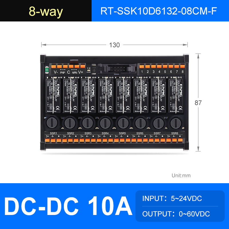 ENMG  Solid State Relay Module RT-SSK-Screw , 2/4/6/8/10/12/16-Way, 5-24V