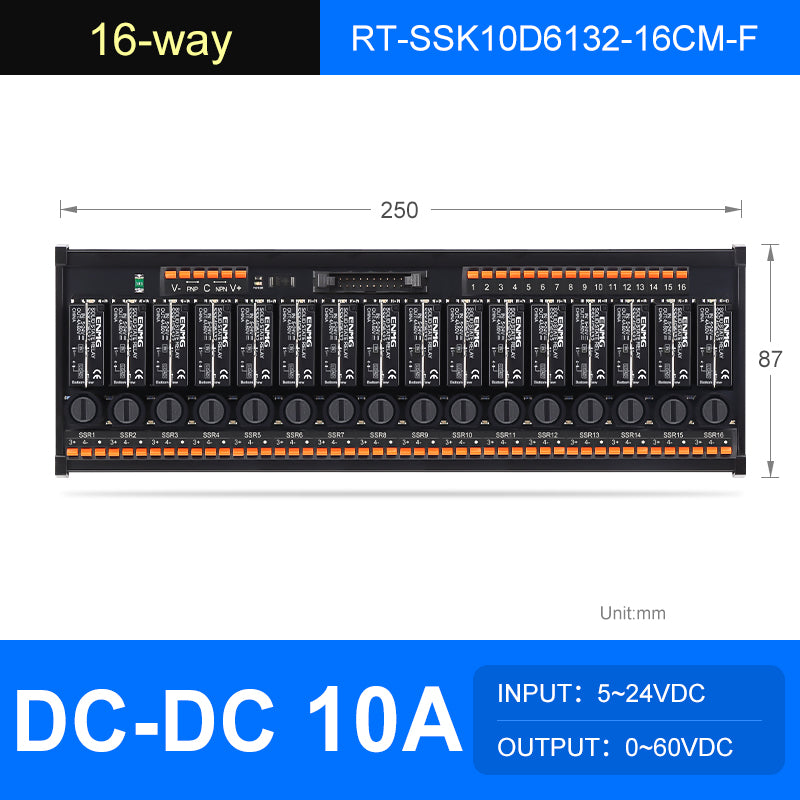 ENMG  Solid State Relay Module RT-SSK-Screw , 2/4/6/8/10/12/16-Way, 5-24V